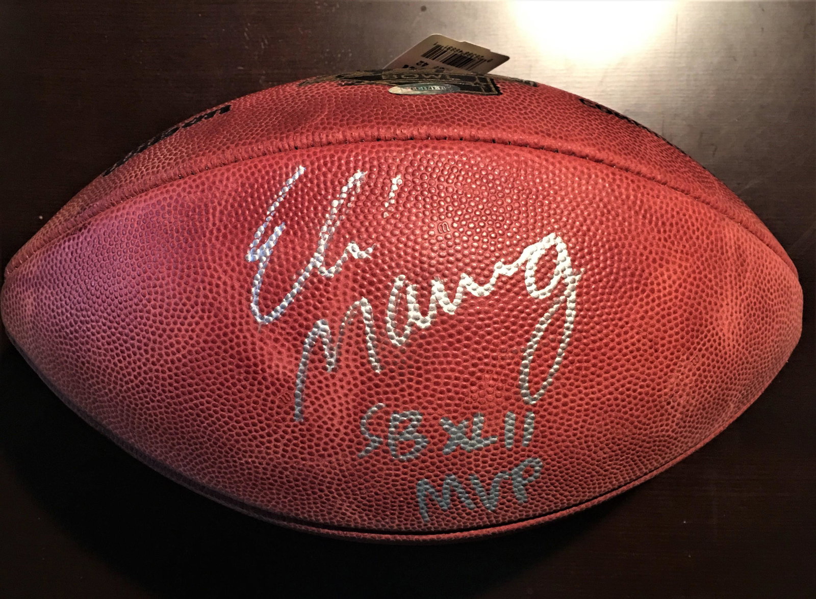Eli Manning Autographed Super Bowl XLII MVP Football (1 of 3)