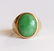 14K Gold And Green Jadeite Ring - 2