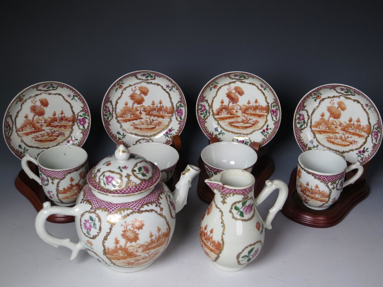 Chinese Export Famille Rose Porcelain Serving Set (1 of 17)
