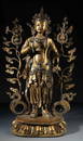 Rare And Large Gilt Bronze Figure Of Padmapani