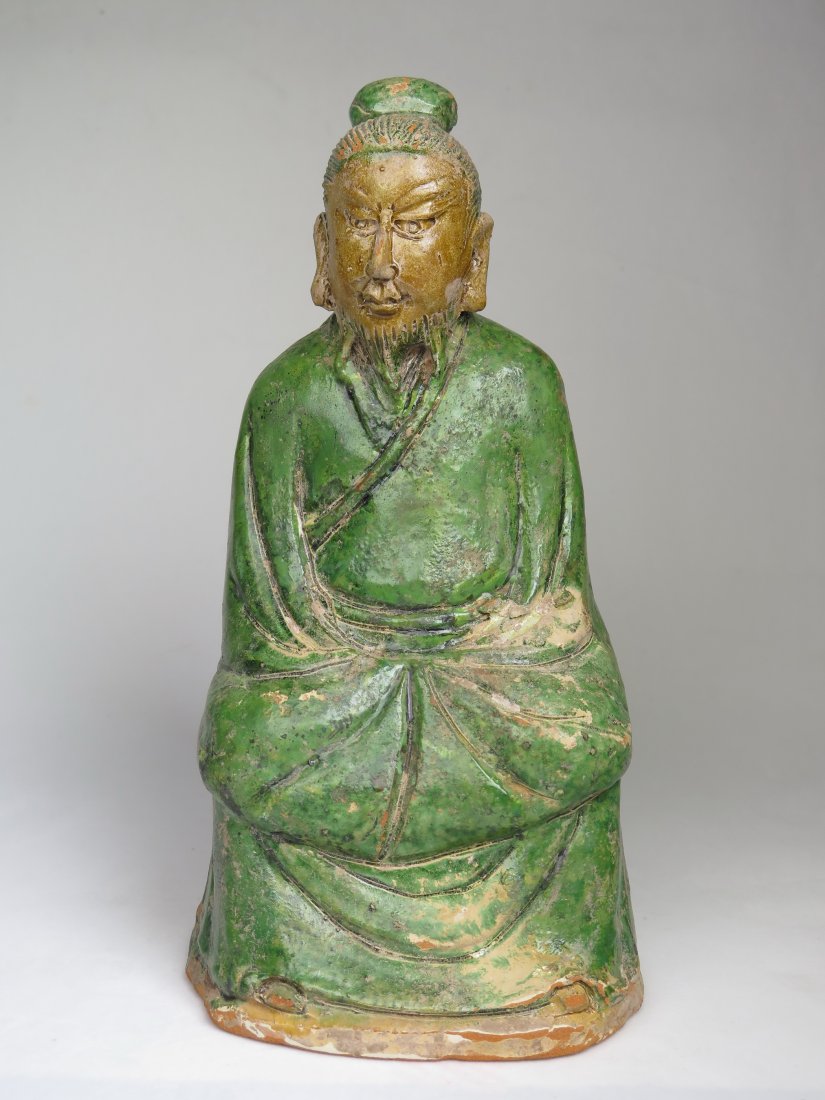 Green Glazed Pottery Figure Of A Scholar (1 of 11)