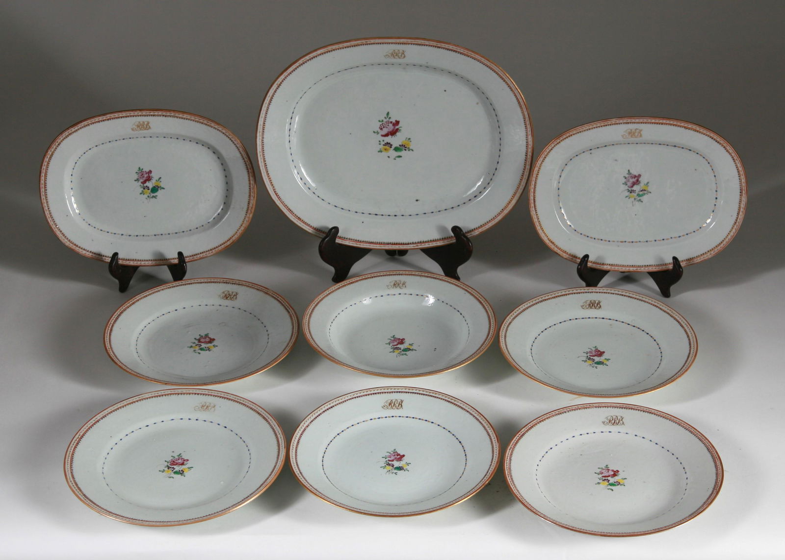 Qianglong 18th C. Excellent Set Chinese Export Plates (1 of 4)