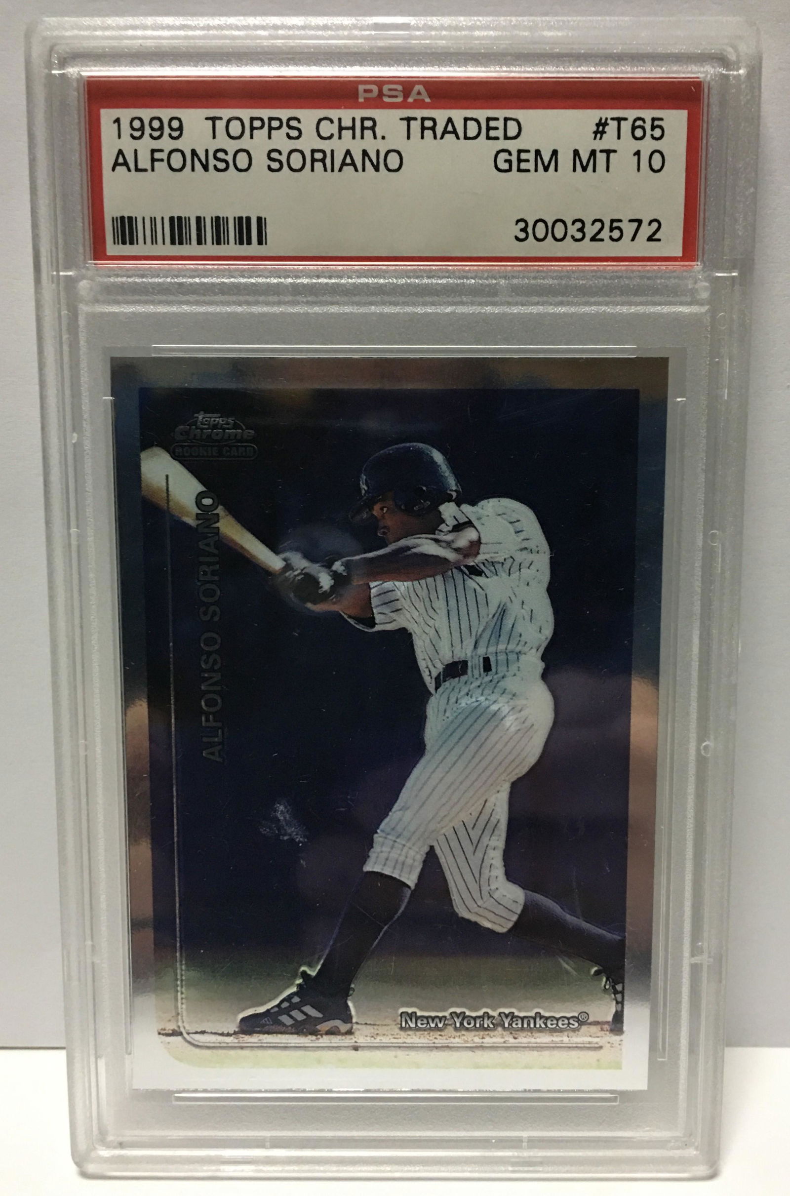 1999 Topps Chrome Traded Alfonso Soriano T65  PSA 10 (1 of 1)