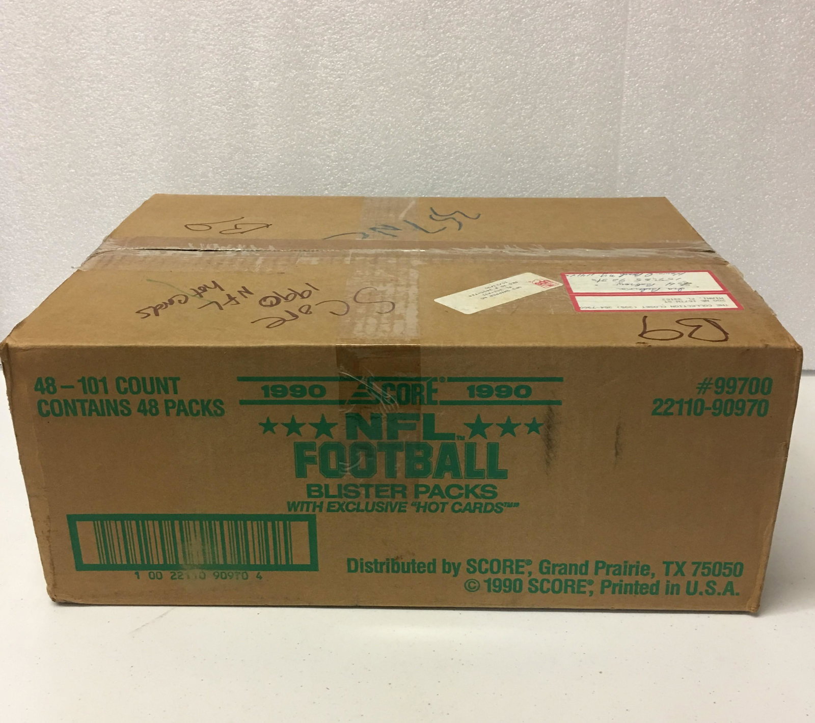 Unopened Case 1990 Score Football Cards (1 of 1)