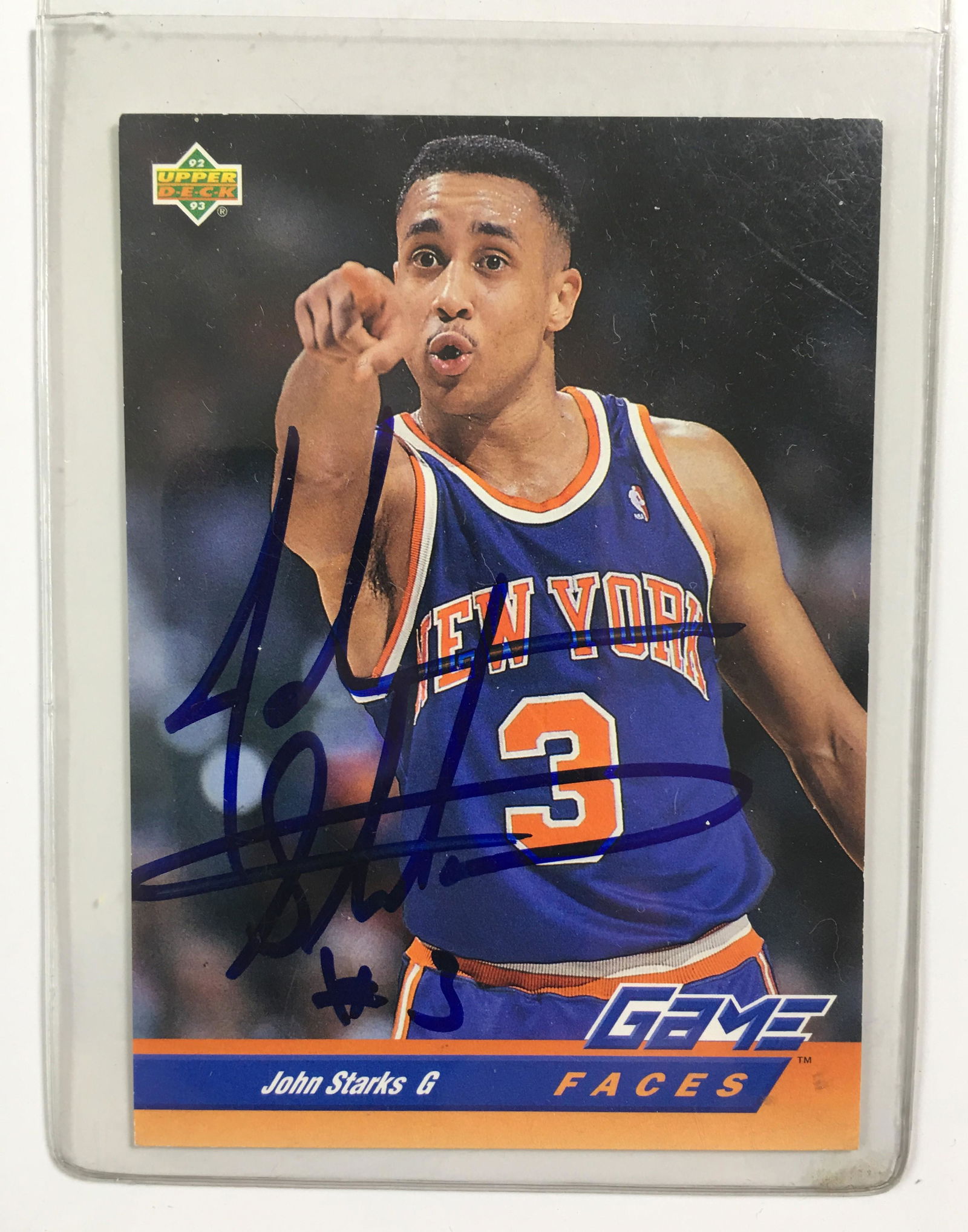 1992-93 Upper Deck 492 Autograph John Starks (1 of 1)
