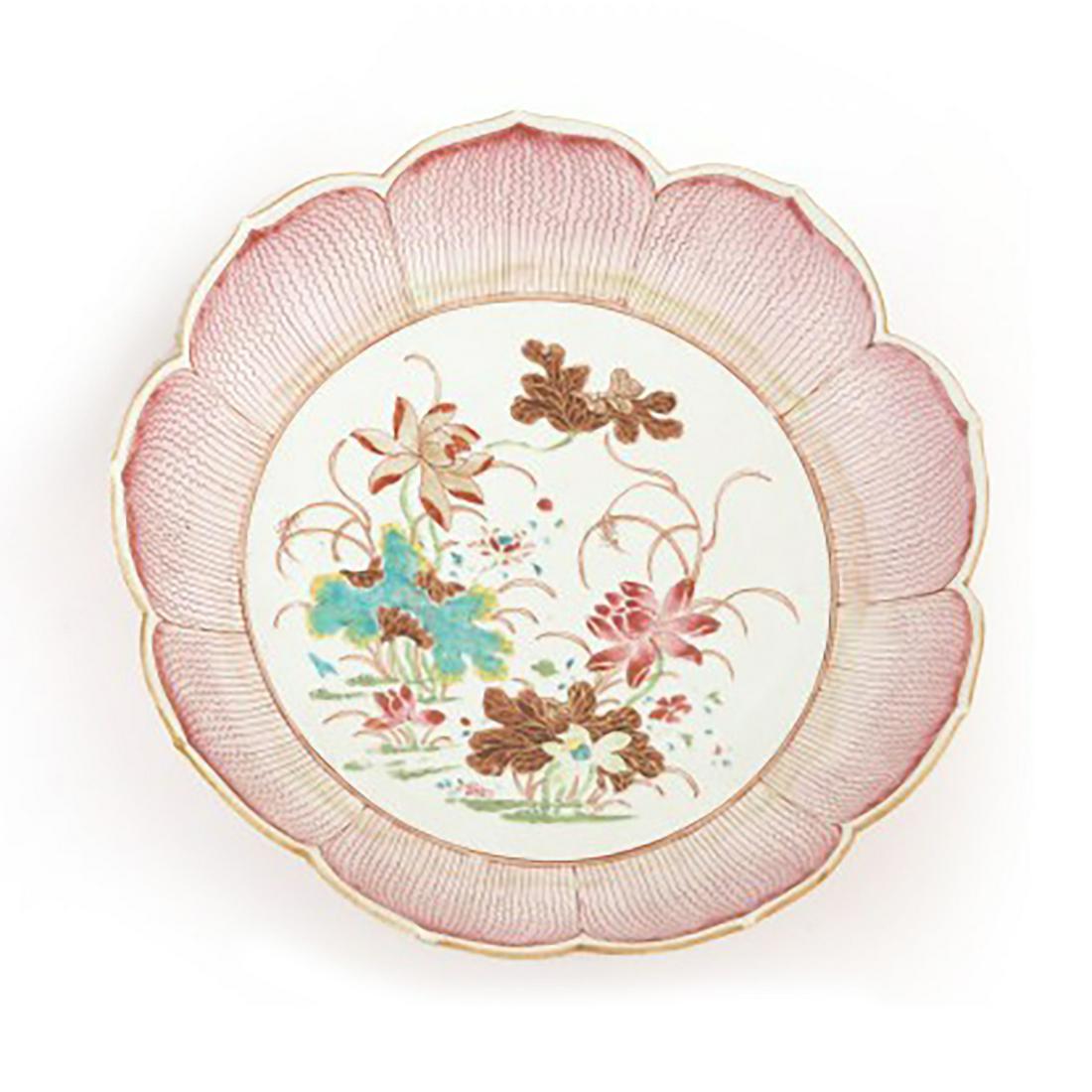 Chinese Export Porcelain Lotus Shaped Dishes (1 of 3)