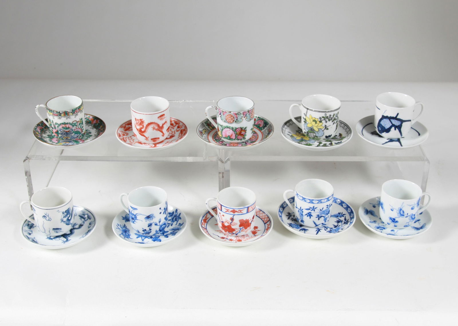 10 Cups and Saucers, Mostly First Half of 20th Century (1 of 7)