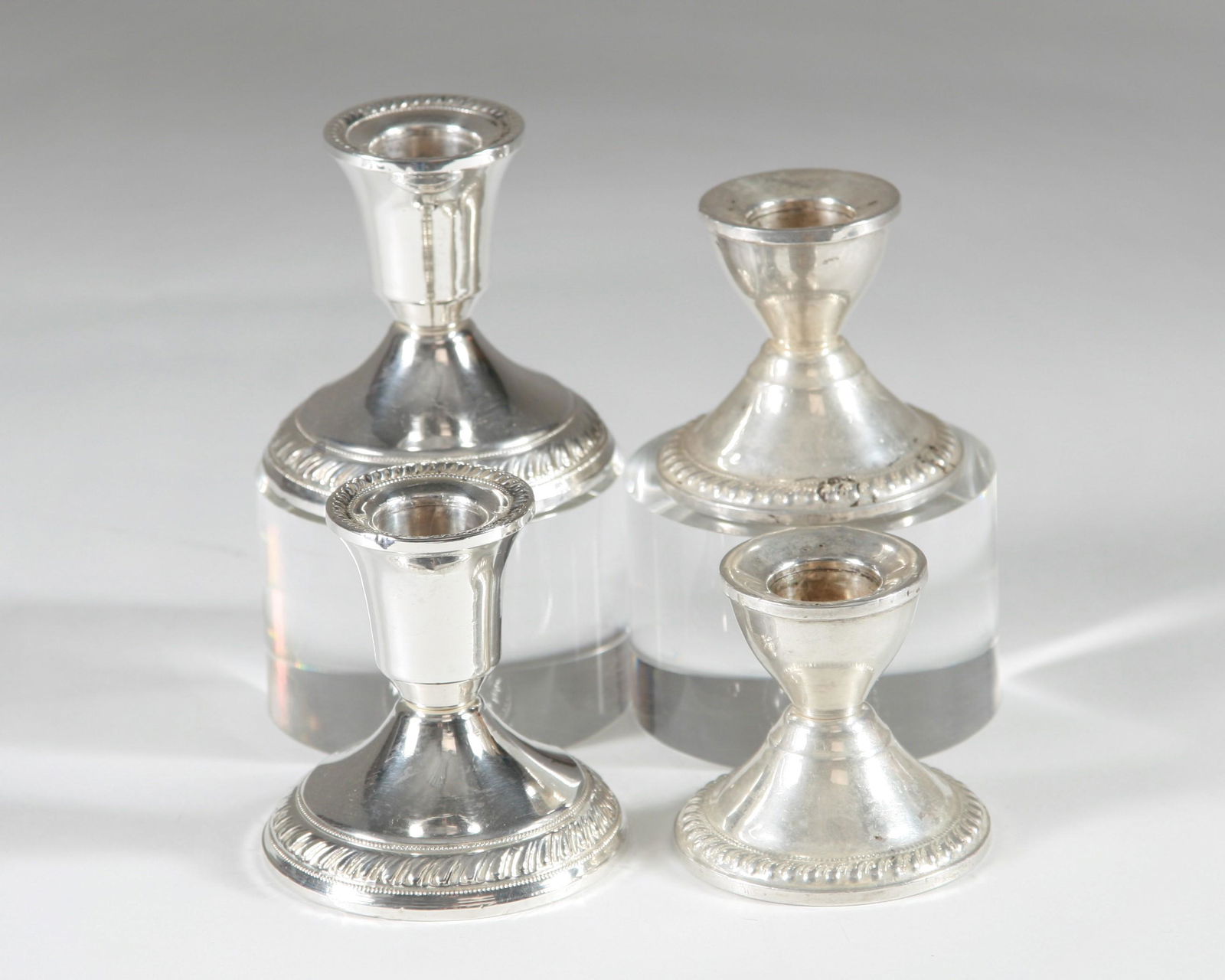 2 Pair Sterling Silver Candlesticks, Late 19th/Early (1 of 3)