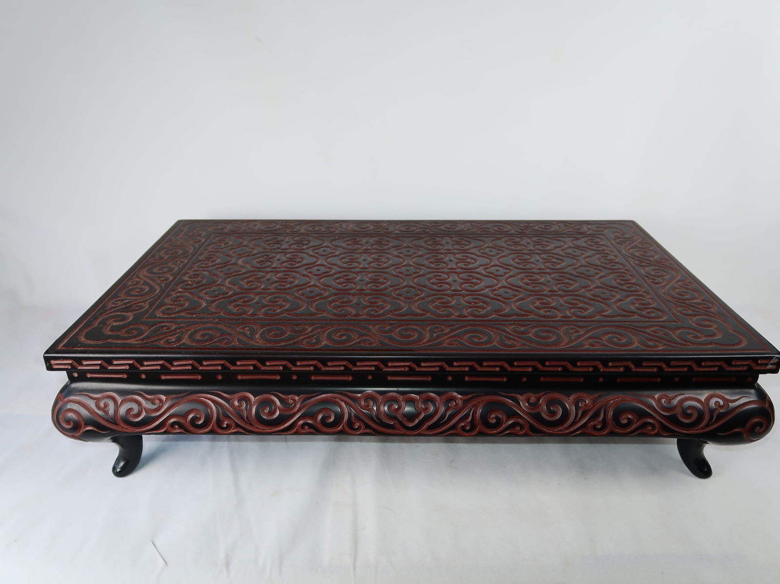 Chinese Carved Lacquered Kang Table With Mark (1 of 9)