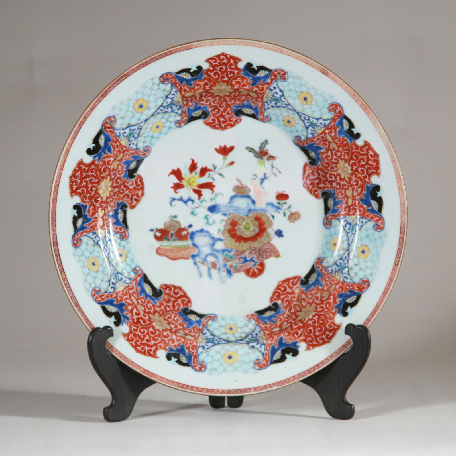 18th C. Chinese Imari Floral and Gilt Decorated Charger (1 of 2)