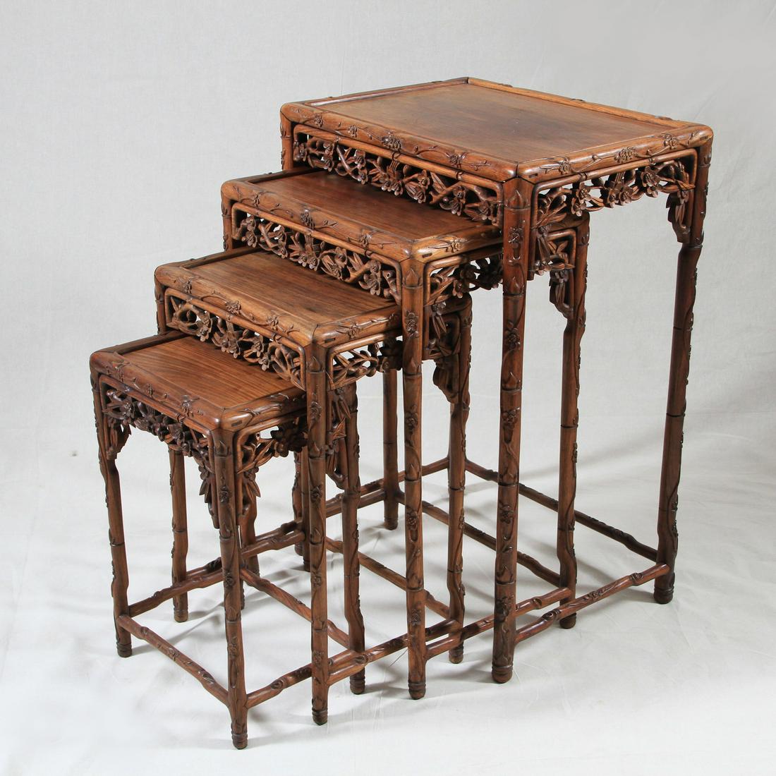 Chinese Hardwood Nested Table, 19th Century (1 of 7)