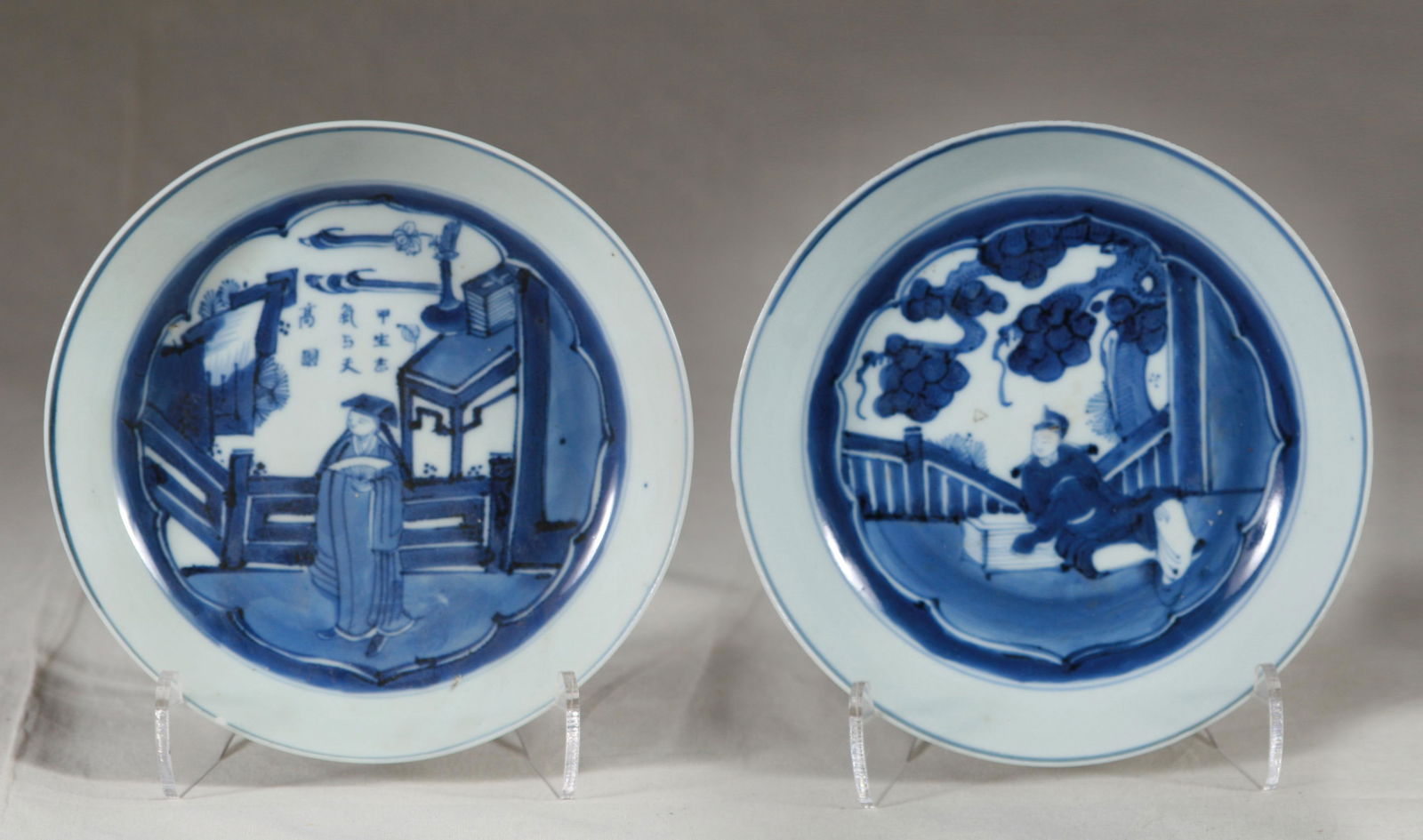 Two Antique Blue & White Plates, Both Signed (1 of 8)