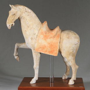 Chinese Terracotta Horse With Saddle: Chinese Terracotta Horse With Saddle