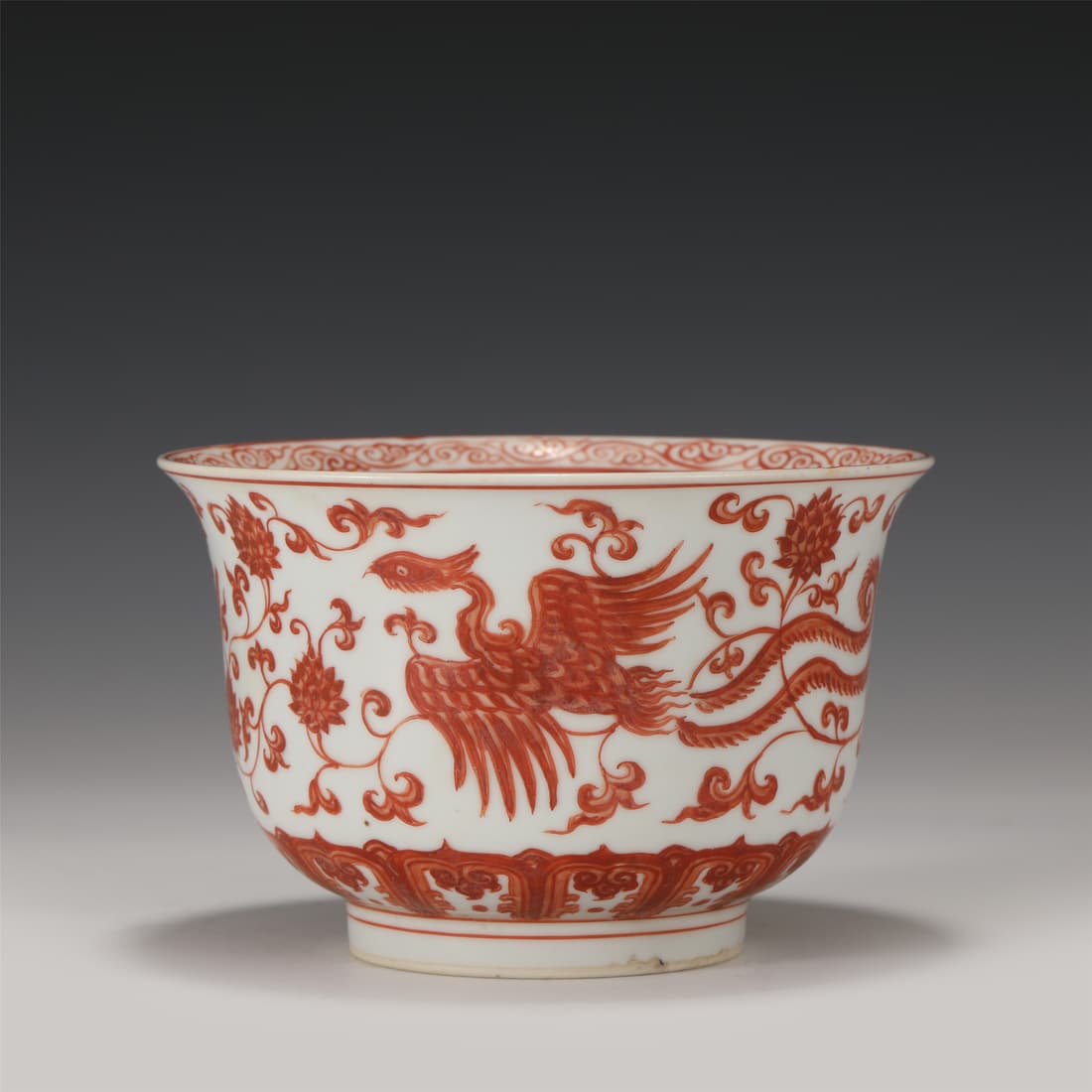 A CHINESE IRON RED PHOENIX BOWL (1 of 10)