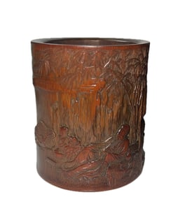 A CARVED ROSEWOOD INCENSE HOLDER