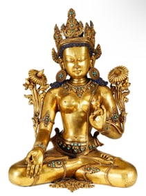 A BRONZE-GILT PADMAPANI