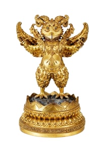 A BRONZE-GILT GARUDA