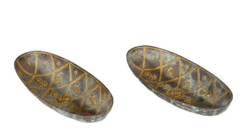 PAIR SILVER PARTLY GILT CUPS