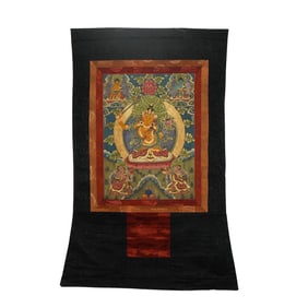 A TIBETAN THANGKA OF MANJUSRI