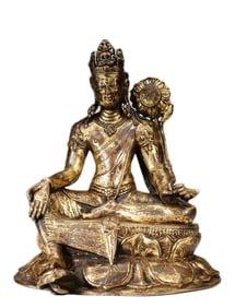 A BRONZE-GILT FIGURE OF PADMAPANI
