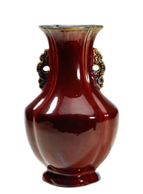 A FLAMBE GLAZE VASE
