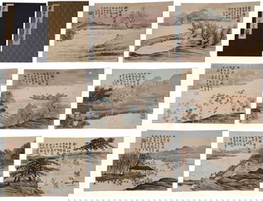 TWO BOUND BOOKS OF CHINESE PAINTINGS