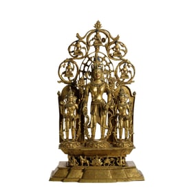 A BRONZE-GILT PADMAPANI