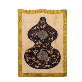 A KESI EMBROIDERED HANGING PANEL