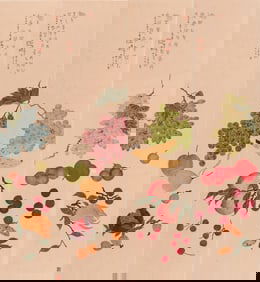 A SET OF FOUR CHINESE PAINTINGS OF FRUITS SIGNED DING FUZHI