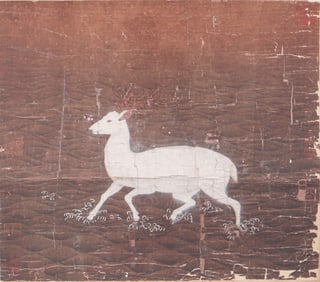 A CHINESE PAINTING OF DEER BY ANONYMOUS