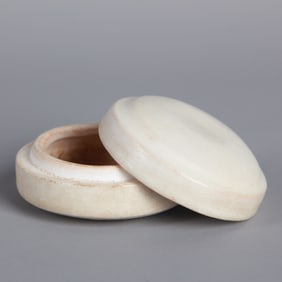 A POTTERY POMANDER BOX WITH COVER