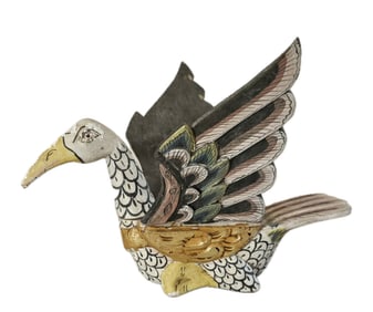 VINTAGE HAND CARVED AND PAINTED BALINESE MOBILE PHOENIX