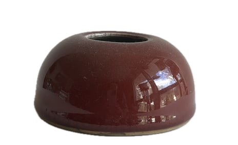 CHINESE PORCELAIN RED GLAZED WATER POT