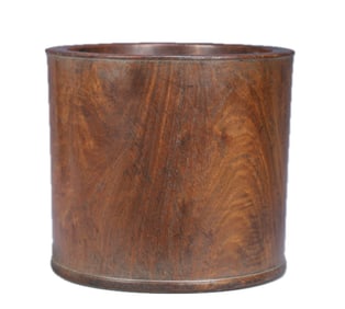 LARGE CHINESE ROSEWOOD BRUSH POT
