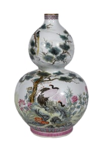CHINESE DOUBLE GOURD PORCELAIN VASE WITH MARK