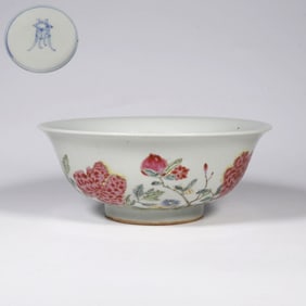 CHINESE PORCELAIN CHRYSANTHEMUM BOWL WITH MARK
