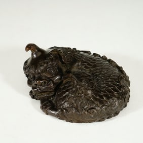 A BRONZE MYTHICAL BEAST