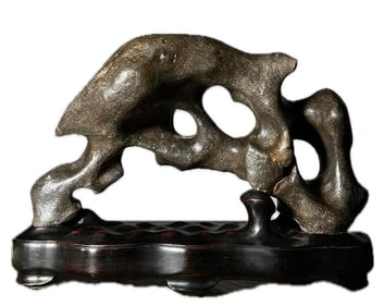 A CHINESE LINGBI SCHOLAR'S ROCK ON STAND