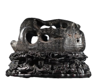 A CHINESE LINGBI SCHOLAR'S ROCK ON STAND