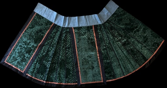 CHINESE GREEN EMBROIDERED SKIRT