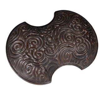 FINELY CARVED ZITAN BOX WITH CLOUD SCROLL DESIGN