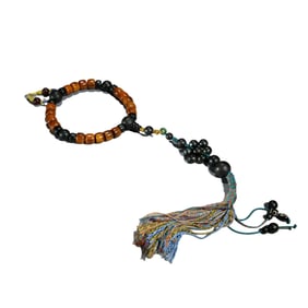 A CHINESE IMPERIAL AMBER PRAYER BEADS SHOUCHUAN