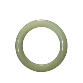 A WHITE JADE BANGLE