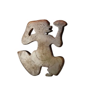 A JADE CARVING OF DANCING FIGURE
