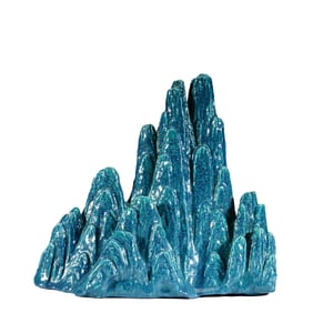 A ROBINE EGG GLAZE PORCELAIN LITERATI ROCK