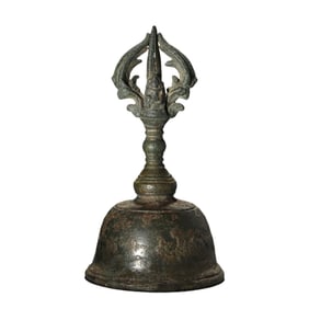 A BRONZE VAJRA BELL GHANTA 11th CENTURY