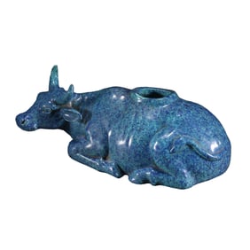 A ROBINS EGG BUFFALO-FORM WATERPOT