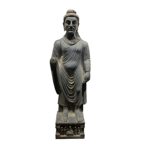 A GANDHARA CARVED STANDING BUDDHA