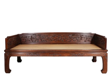 A HUANGHUALI CHILONG LUOHAN BED LUOHANCHUANG