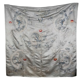 A CHINESE EMBROIDERED PANEL